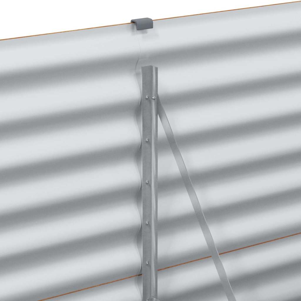 Garden Raised Bed Light Brown 390 x 50 x 68 cm Galvanised Steel