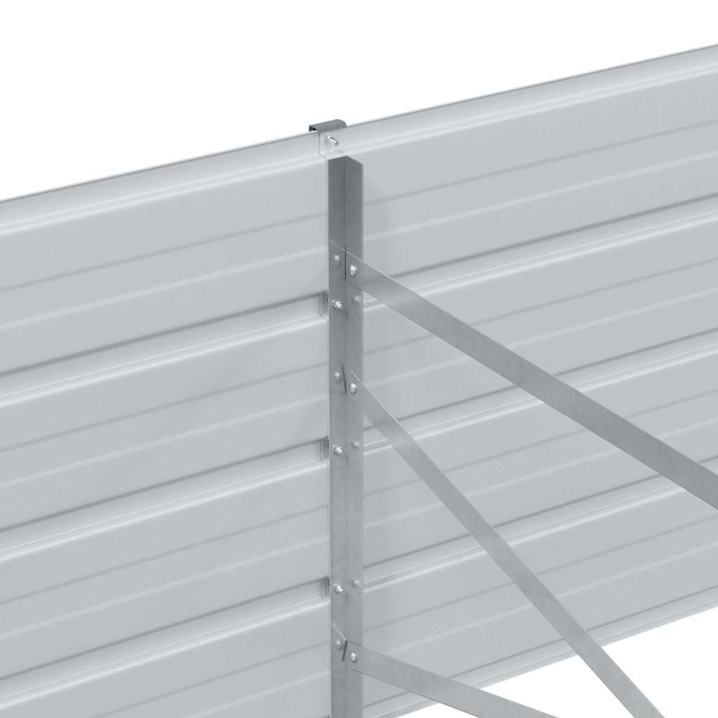 Garden Raised Bed Light Brown 160 x 80 x 45 cm Galvanised Steel