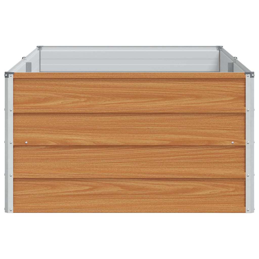 Garden Raised Bed Light Brown 160 x 80 x 45 cm Galvanised Steel