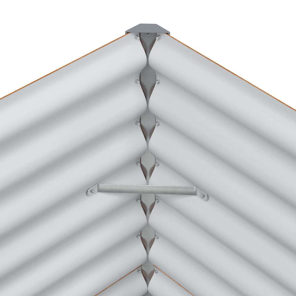 Garden Raised Bed Light Brown 582 x 50 x 68 cm Galvanised Steel