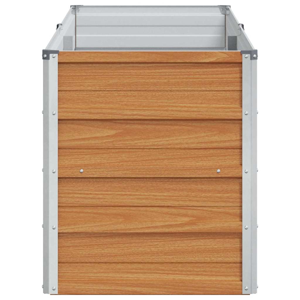 Garden Raised Bed Light Brown 160 x 40 x 45 cm Galvanised Steel