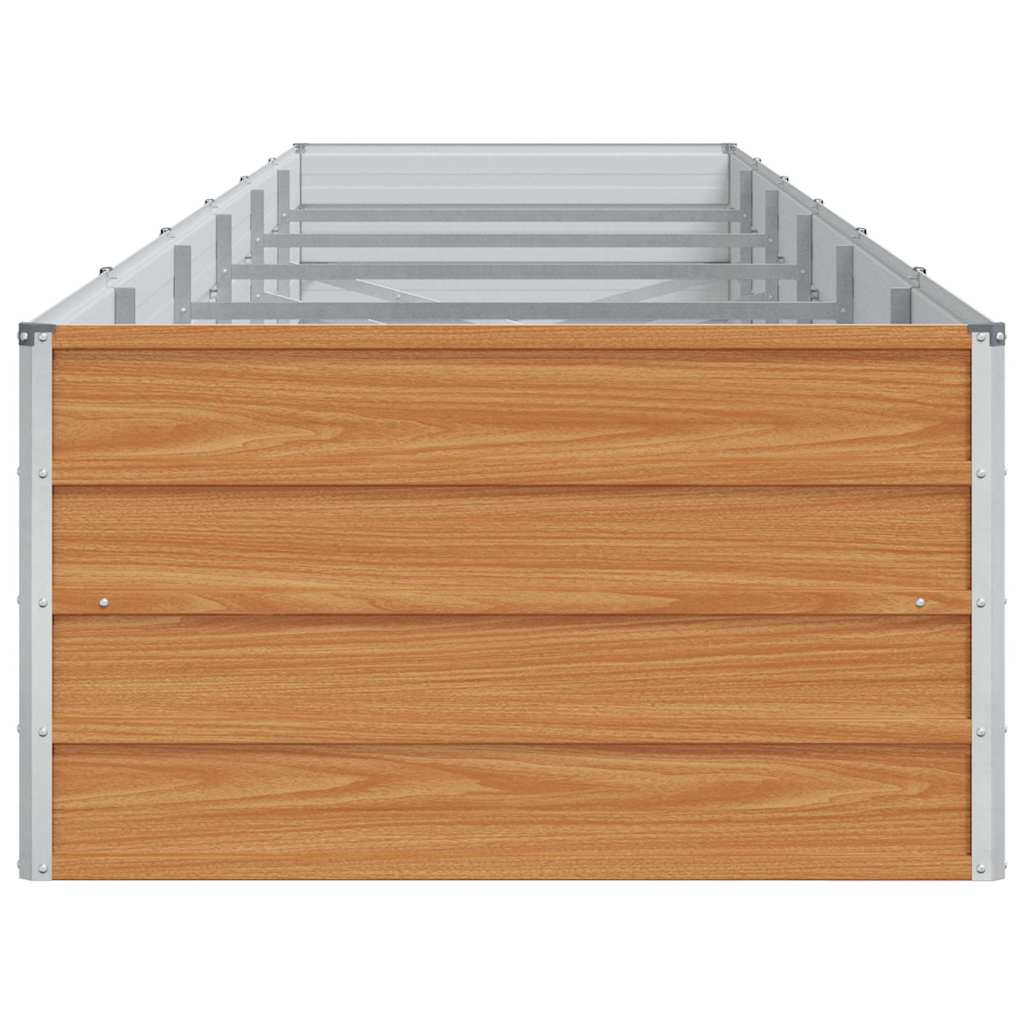 Garden Raised Bed Light Brown 480 x 80 x 45 cm Galvanised Steel