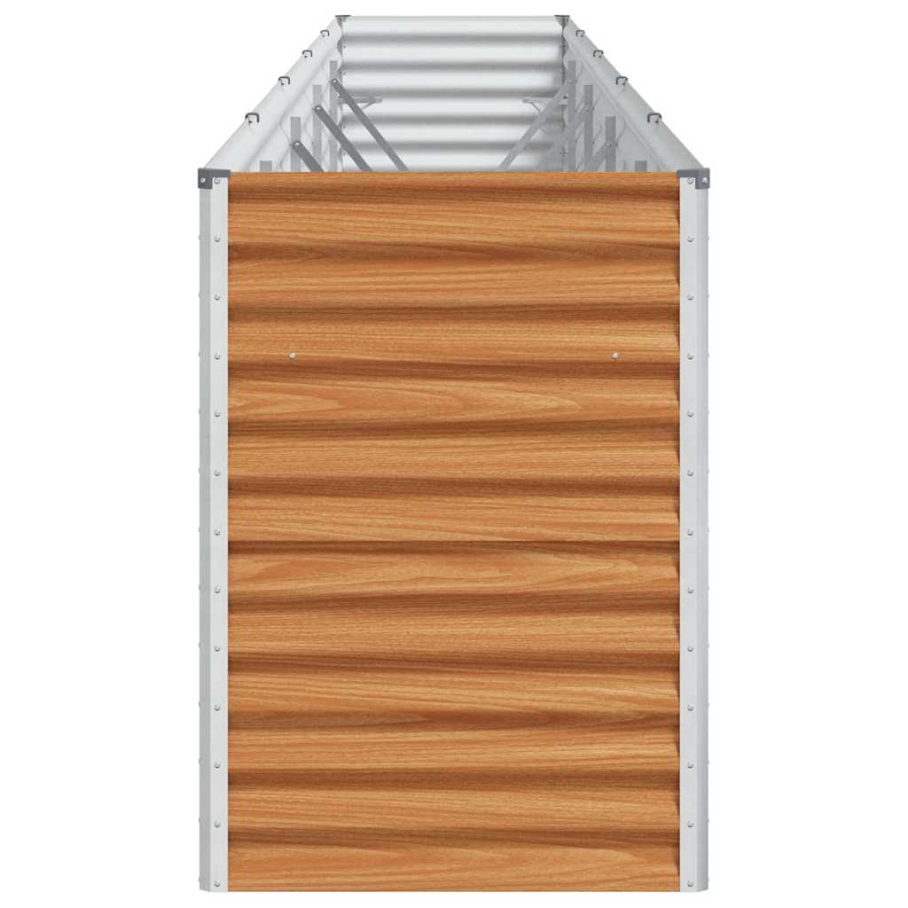 Garden Raised Bed Light Brown 485 x 50 x 68 cm Galvanised Steel