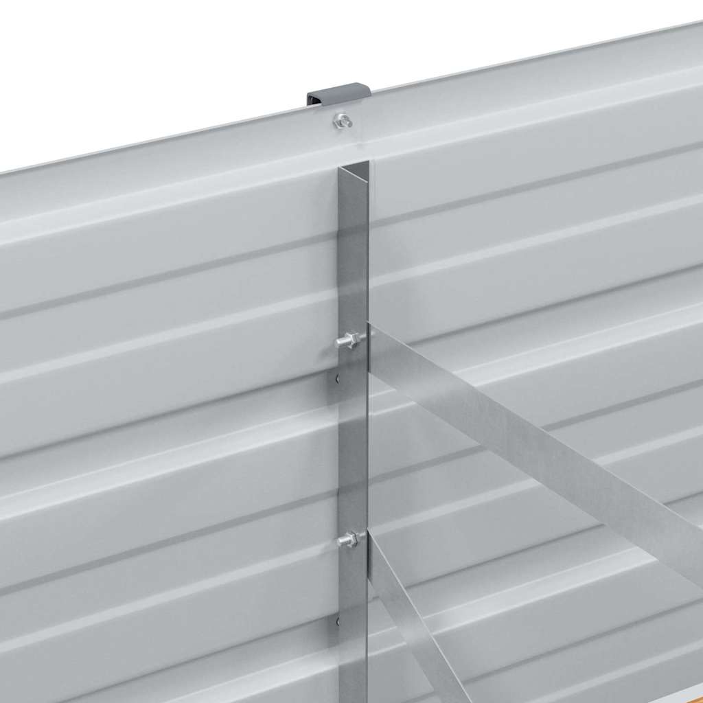 Garden Raised Bed Light Brown 240 x 40 x 45 cm Galvanised Steel