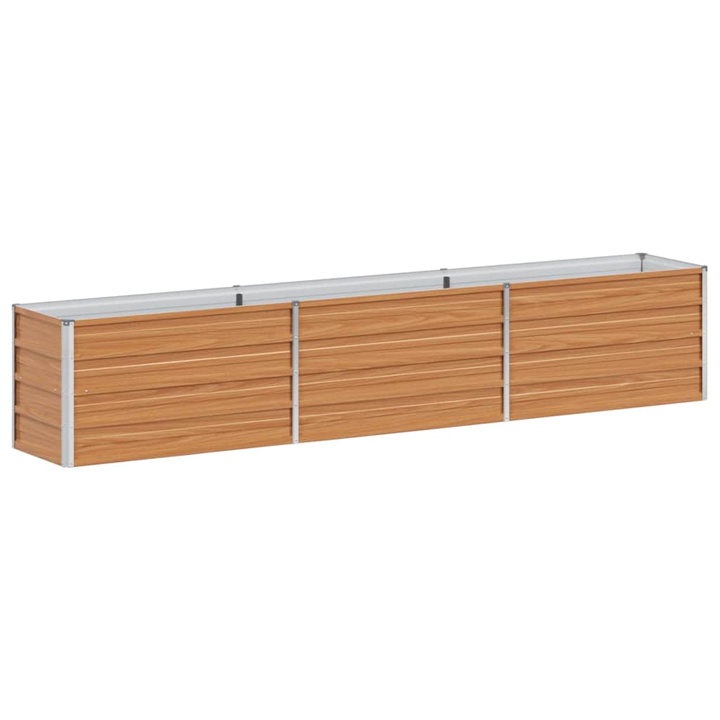 Garden Raised Bed Light Brown 240 x 40 x 45 cm Galvanised Steel