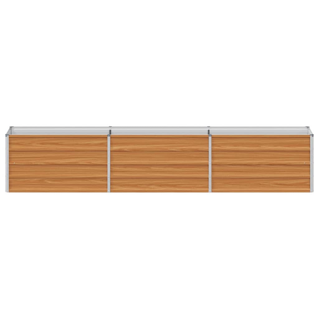 Garden Raised Bed Light Brown 240 x 40 x 45 cm Galvanised Steel