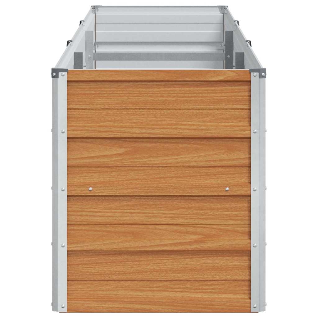 Garden Raised Bed Light Brown 240 x 40 x 45 cm Galvanised Steel