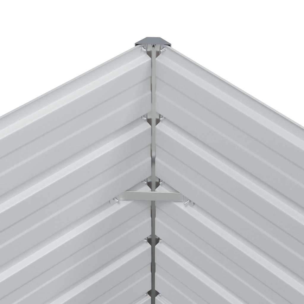 Garden Raised Bed Light Brown 160 x 40 x 77 cm Galvanised Steel