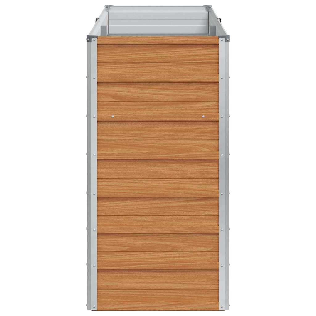 Garden Raised Bed Light Brown 160 x 40 x 77 cm Galvanised Steel