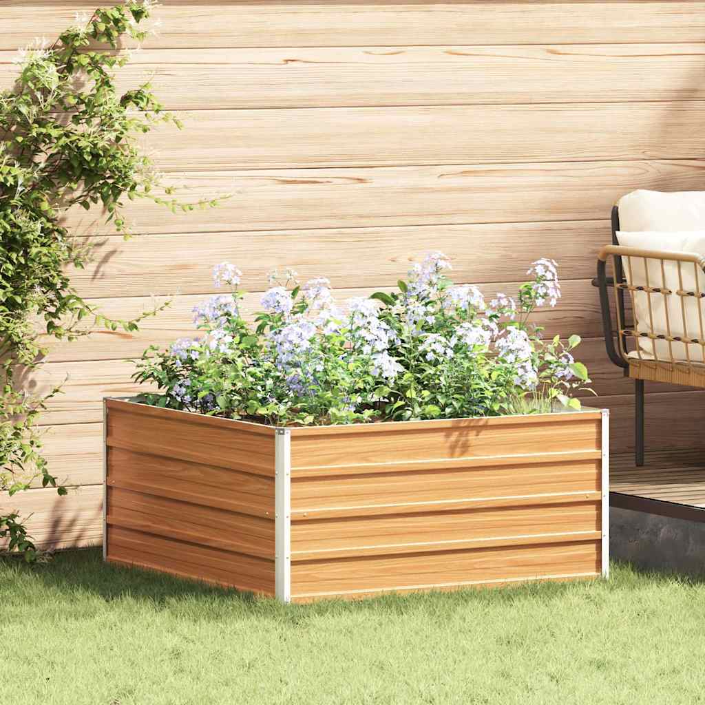 Garden Raised Bed Light Brown 100 x 100 x 45 cm