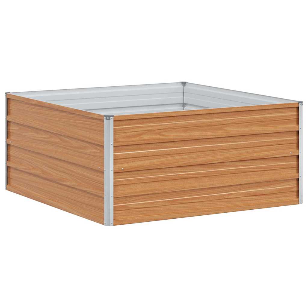 Garden Raised Bed Light Brown 100 x 100 x 45 cm