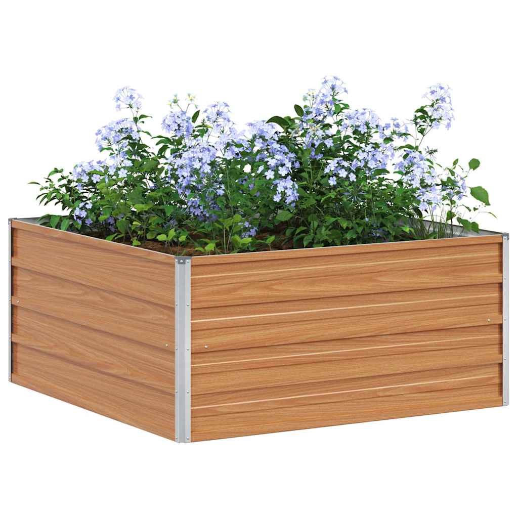 Garden Raised Bed Light Brown 100 x 100 x 45 cm