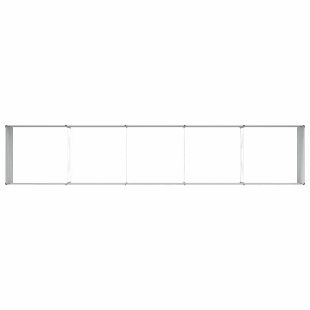 Garden Raised Bed Light Brown 400 x 80 x 77 cm Galvanised Steel