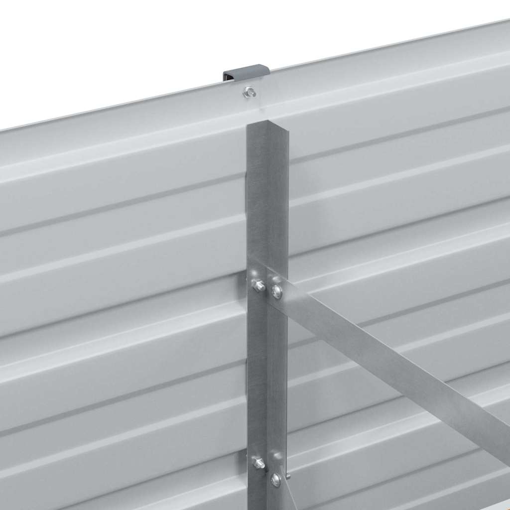 Garden Raised Bed Light Brown 320 x 40 x 77 cm Galvanised Steel