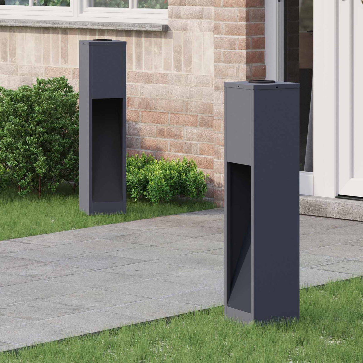 Solar Led Pathway Light 2 pcs Anthracite Cold Rolled Steel