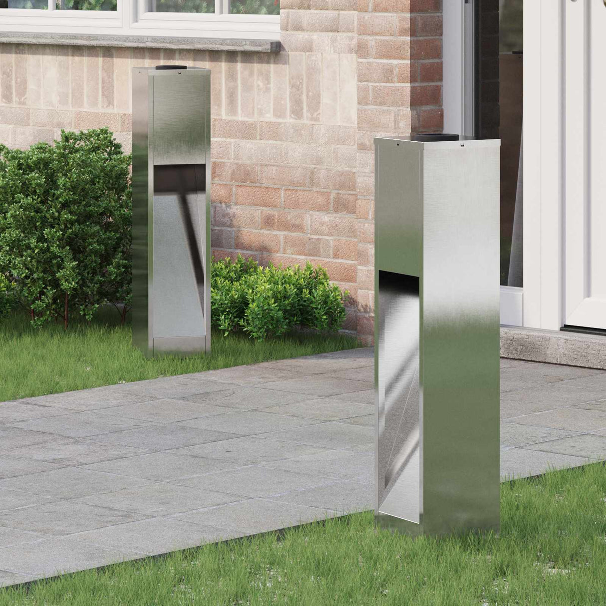 Solar Led Pathway Light 2 pcs Stainless Steel Stainless Steel