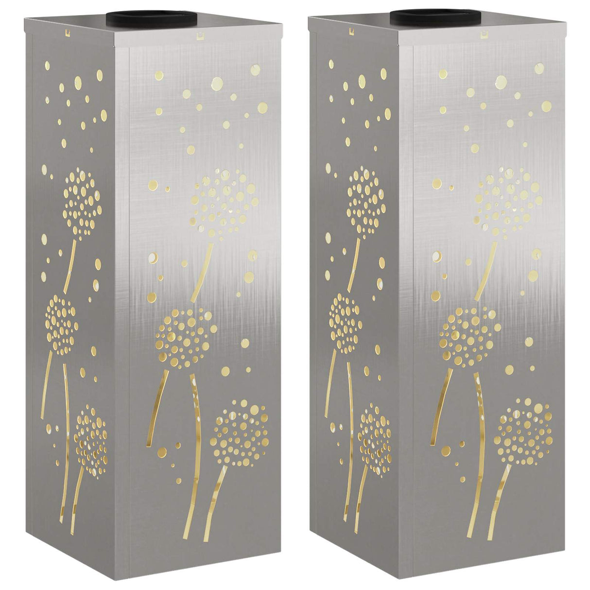 Solar LED Pathway Light 2 pcs Stainless Steel Stainless Steel