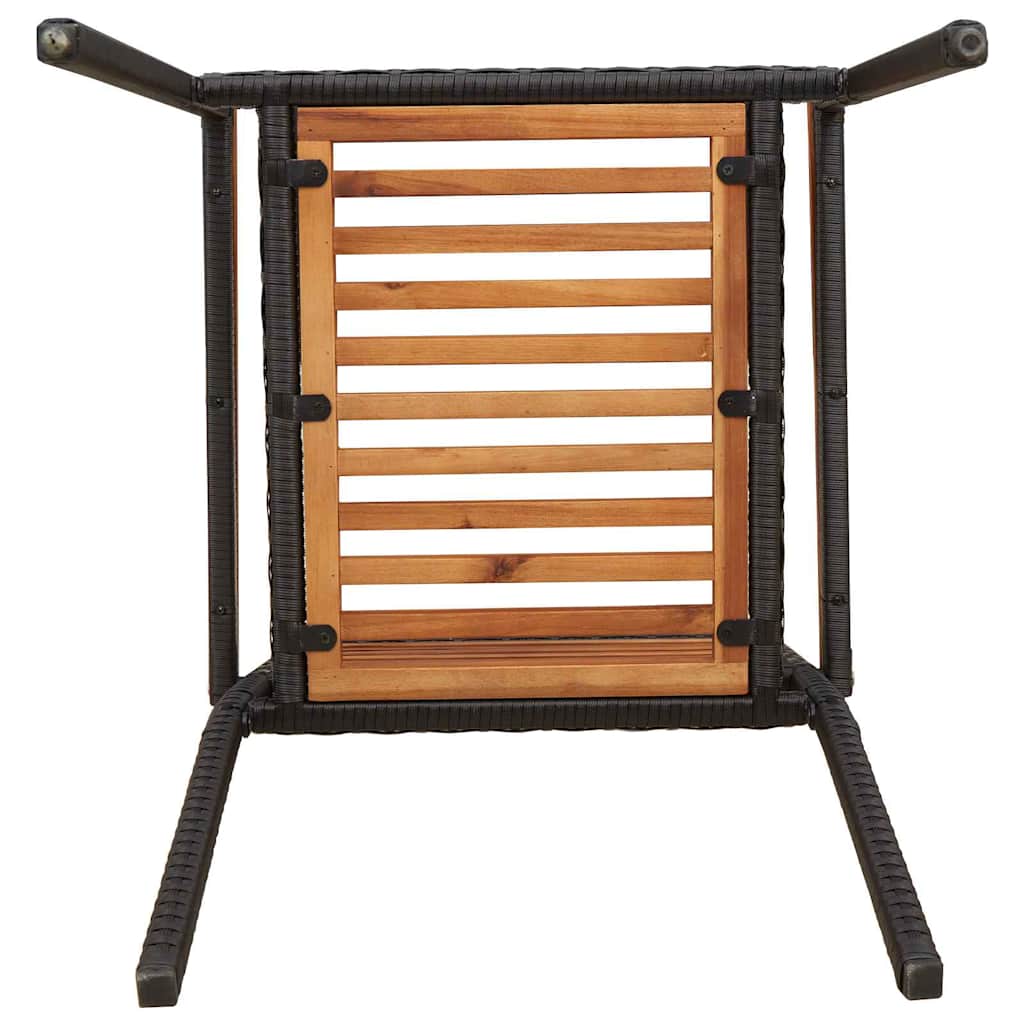 Garden Stacking Chairs 4 pcs Brown and Black