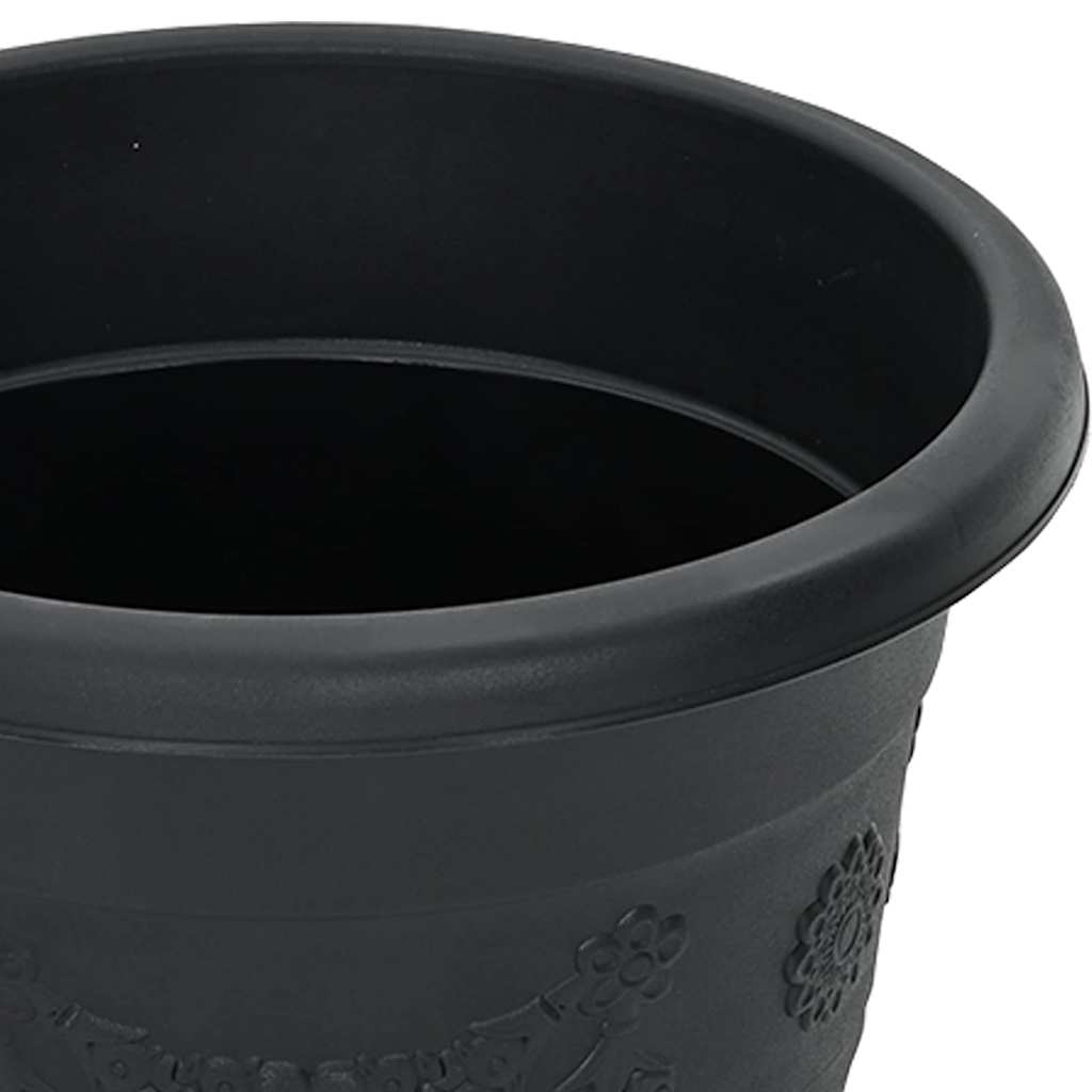 Round Flower Pot 6 pcs Black Ø 34 x 28 cm Plastic