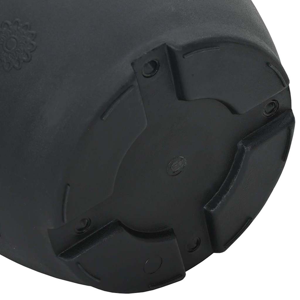 Round Flower Pot 6 pcs Black Ø 34 x 28 cm Plastic