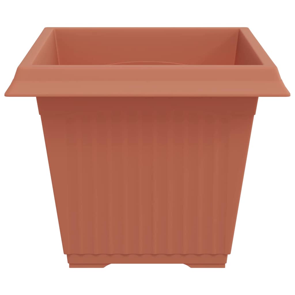 Square Flower Pot 6 pcs Brick Red 43 x 43 x 33.5 cm Plastic