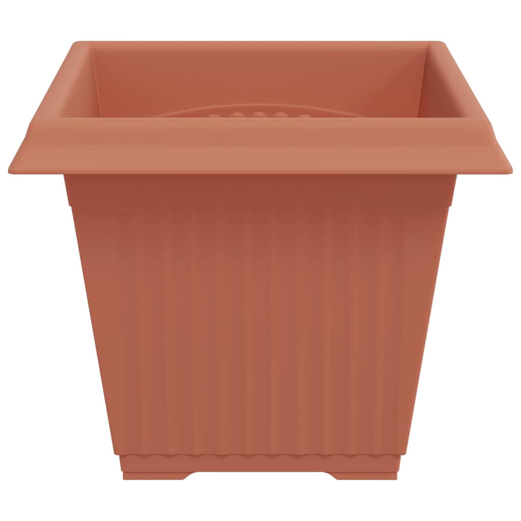 Square Flower Pot 24 pcs Brick Red 38 x 38 x 30 cm Plastic