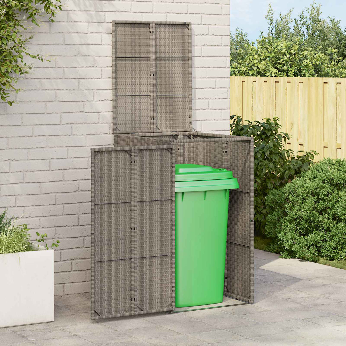 Box Garbage Bin Box Grey 65 x 80 x 115 cm Polyethylene