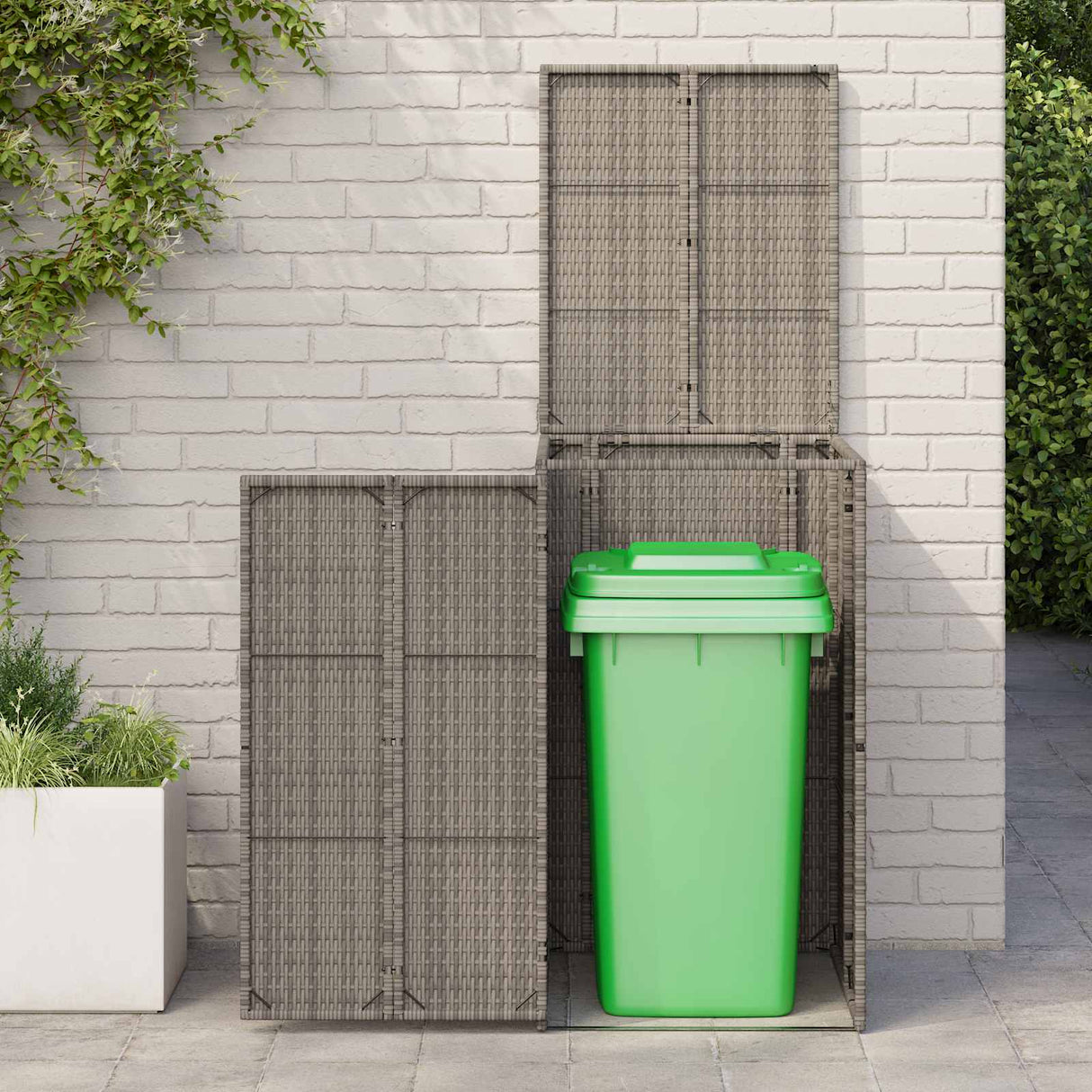 Box Garbage Bin Box Grey 65 x 80 x 115 cm Polyethylene