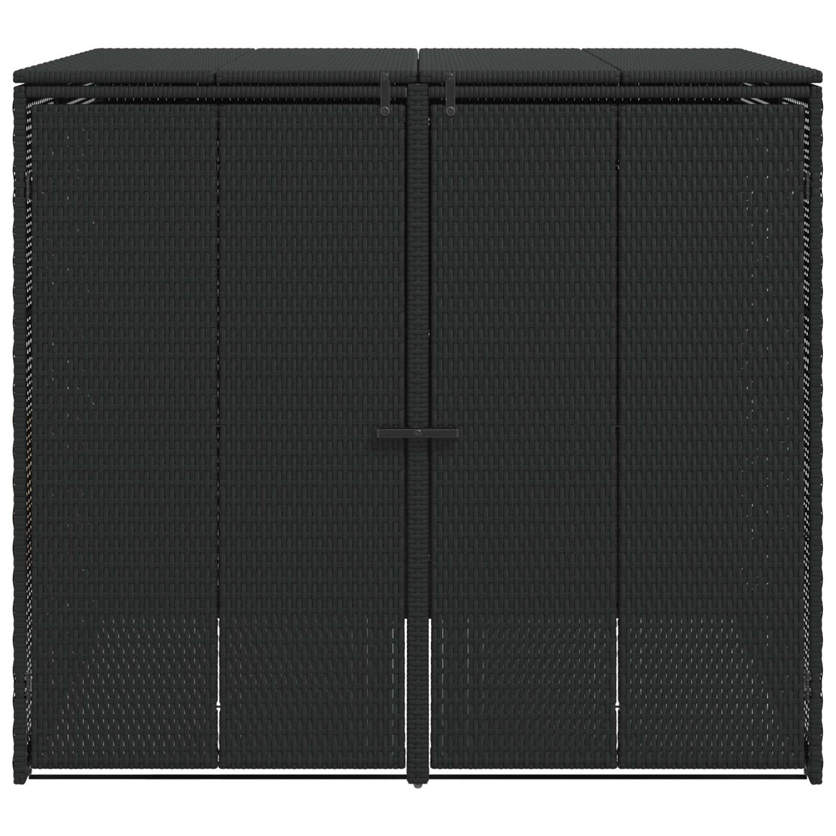 Box Garbage Bin Box 2 pcs Black 130 x 80 x 115 cm Polyethylene