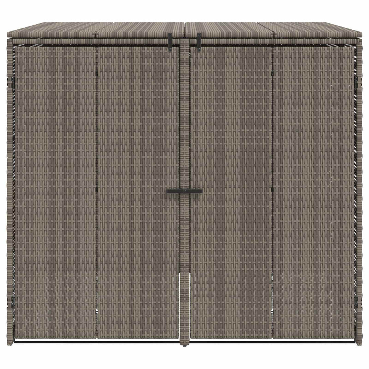 Box Garbage Bin Box 2 pcs Grey 130 x 80 x 115 cm Polyethylene