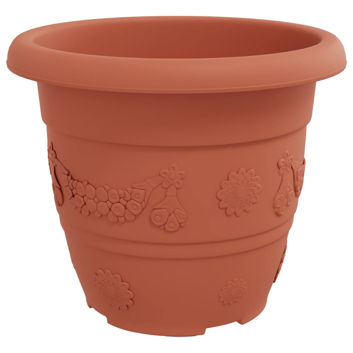 Plant Pots 6 pcs Brick Red Ø 30 x 25 cm Plastic