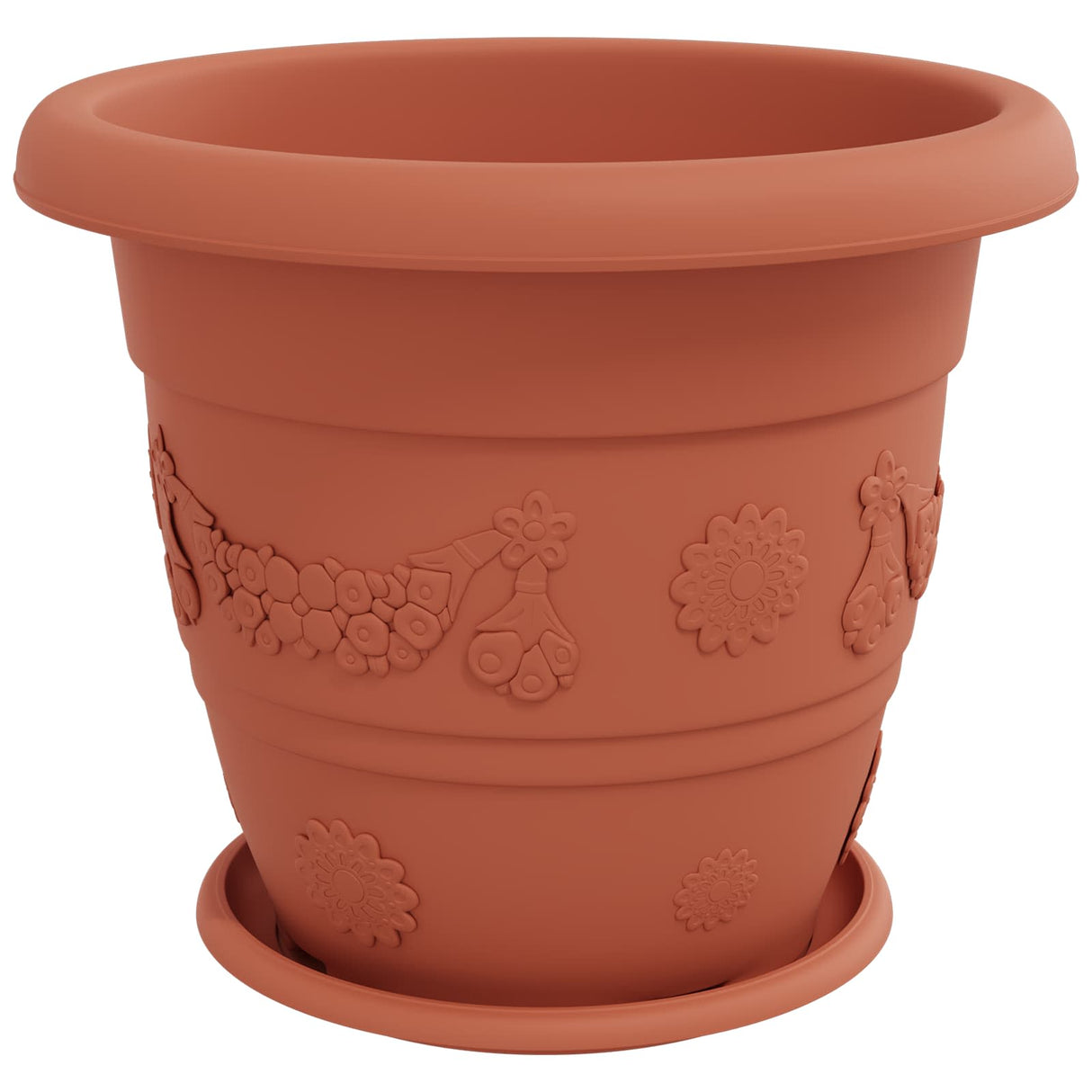 Plant Pots 6 pcs Brick Red Ø 39 x 32 cm Plastic