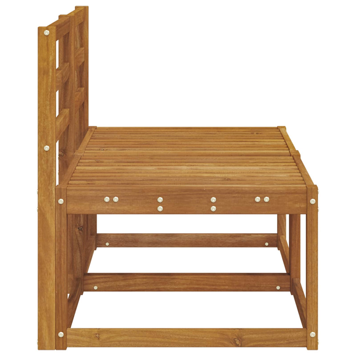 2 Piece Outdoor Middle Sofa Solid Acacia Wood Natural