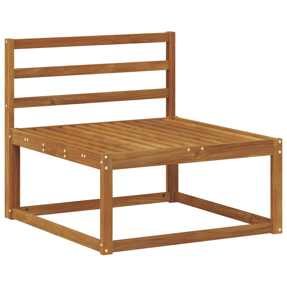 Outdoor Middle Sofa Solid Acacia Wood Natural 79 x 83 x 73 cm