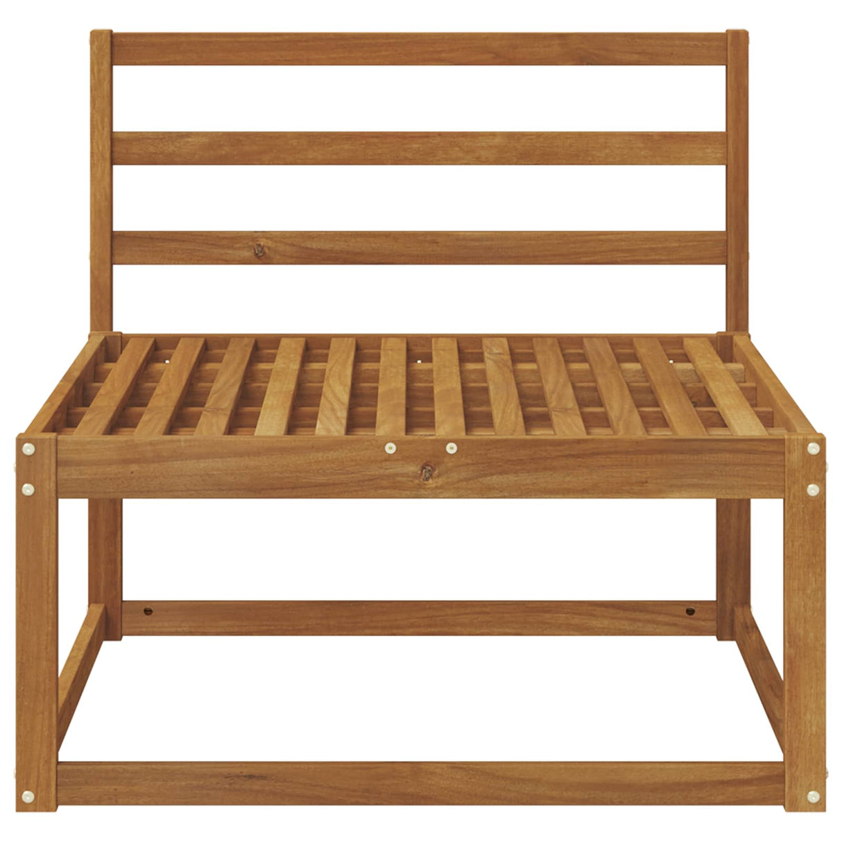 Outdoor Middle Sofa Solid Acacia Wood Natural 79 x 83 x 73 cm