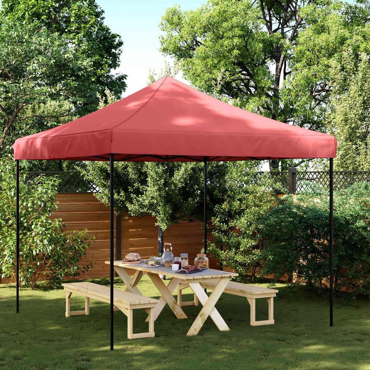 Party Tent Folding Burgundy 292 x 292 x 315 cm Oxford Fabric