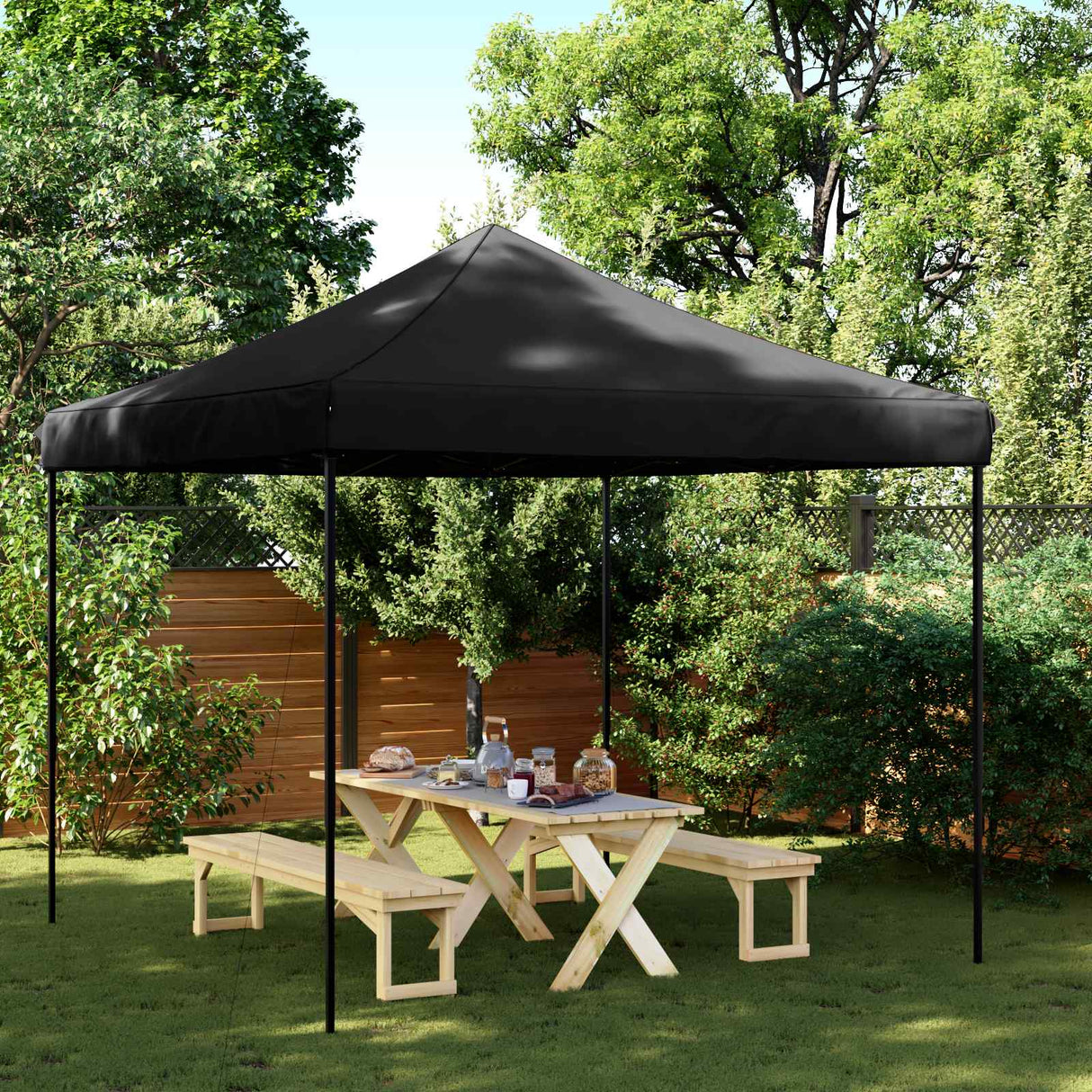 Party Tent Folding Black 292 x 292 x 315 cm Oxford Fabric