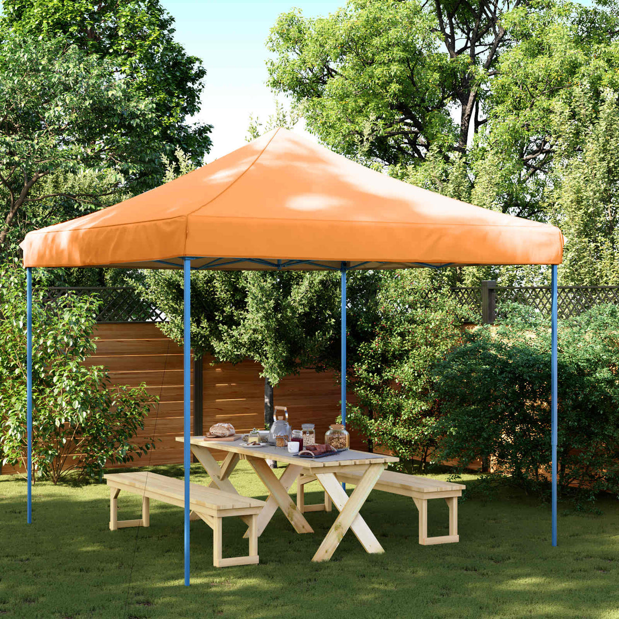 Party Tent Folding Orange 292 x 292 x 315 cm Oxford Fabric