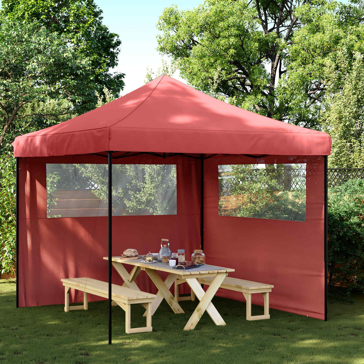 Party Tent Folding Burgundy 292 x 292 x 315 cm Oxford Fabric