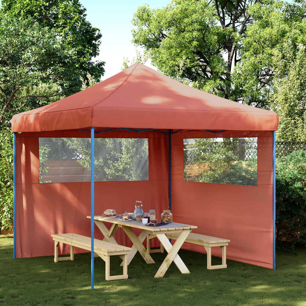 Party Tent Folding Terracotta 292 x 292 x 315 cm Oxford Fabric