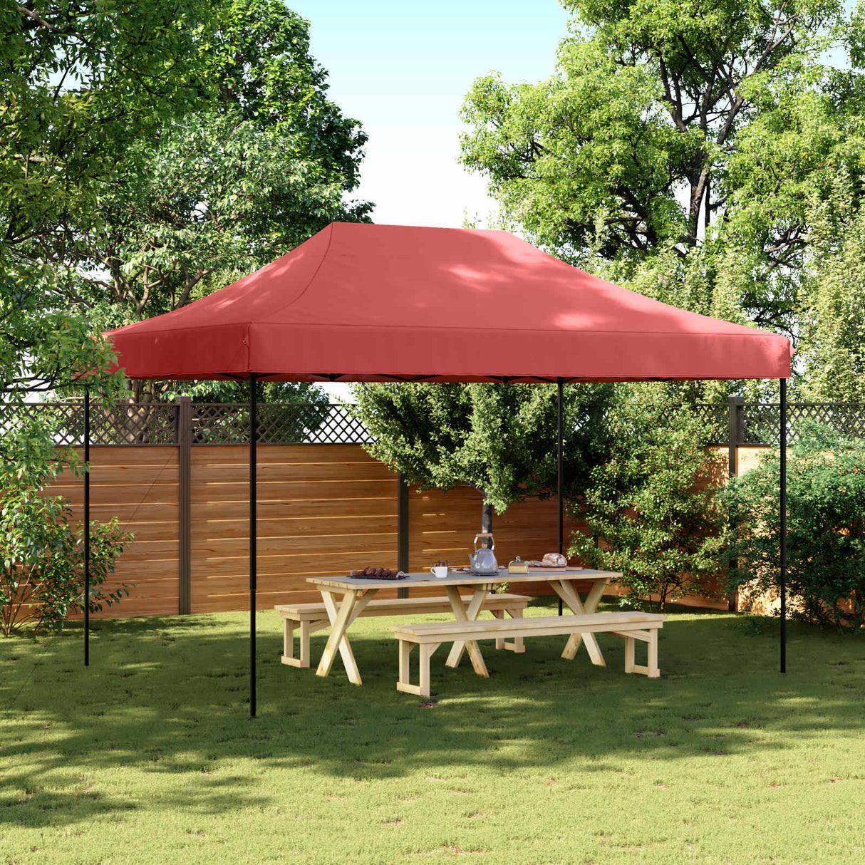 Party Tent Folding Burgundy 279 x 410 x 315 cm Oxford Fabric