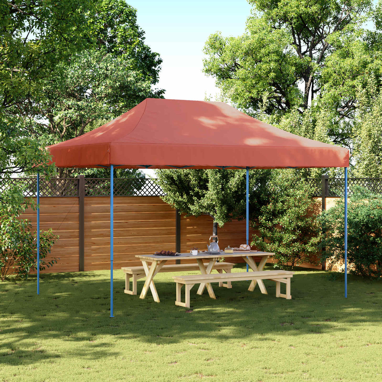 Party Tent Folding Terracotta 279 x 410 x 315 cm Oxford Fabric