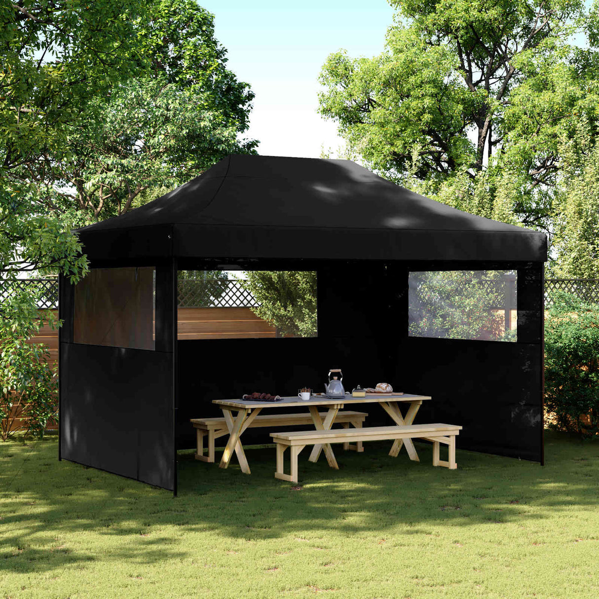 Party Tent Folding Black 279 x 410 x 315 cm Oxford Fabric