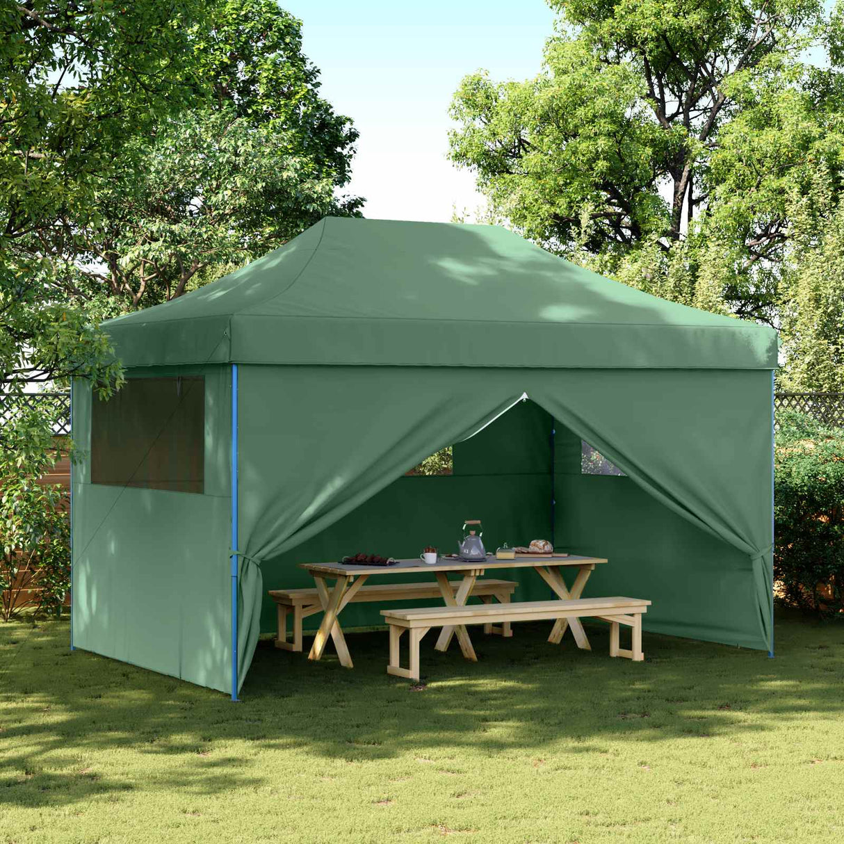 Party Tent Folding Green 292 x 440 x 315 cm Oxford Fabric