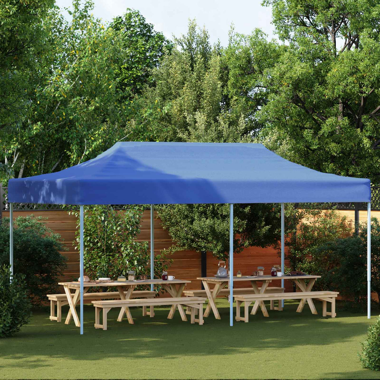 Party Tent Folding Blue 291 x 580 x 315 cm Oxford Fabric