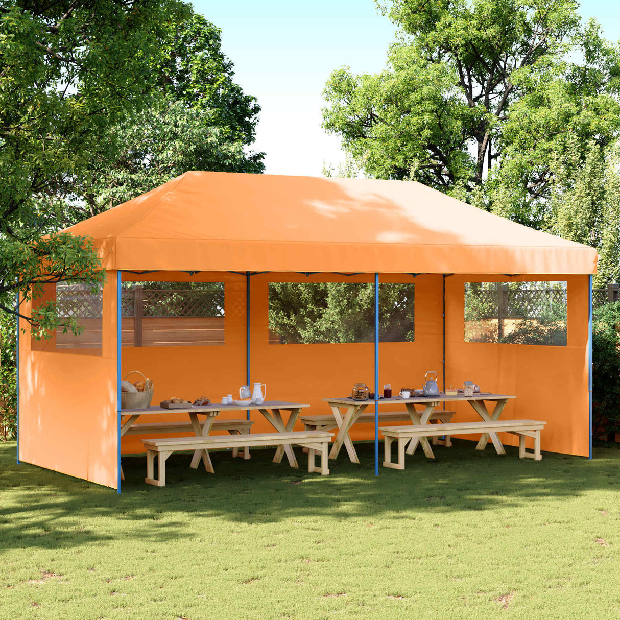 Party Tent Folding Orange 292 x 580 x 315 cm Oxford Fabric