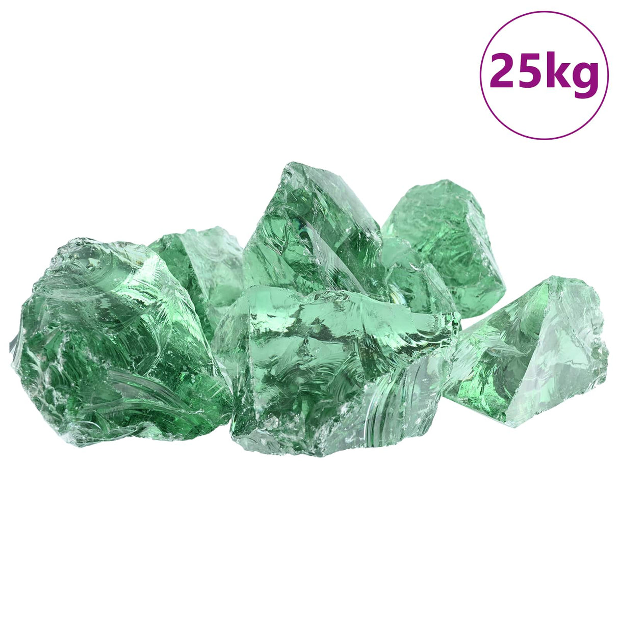 Garden Stones Light Green 12 cm Glass