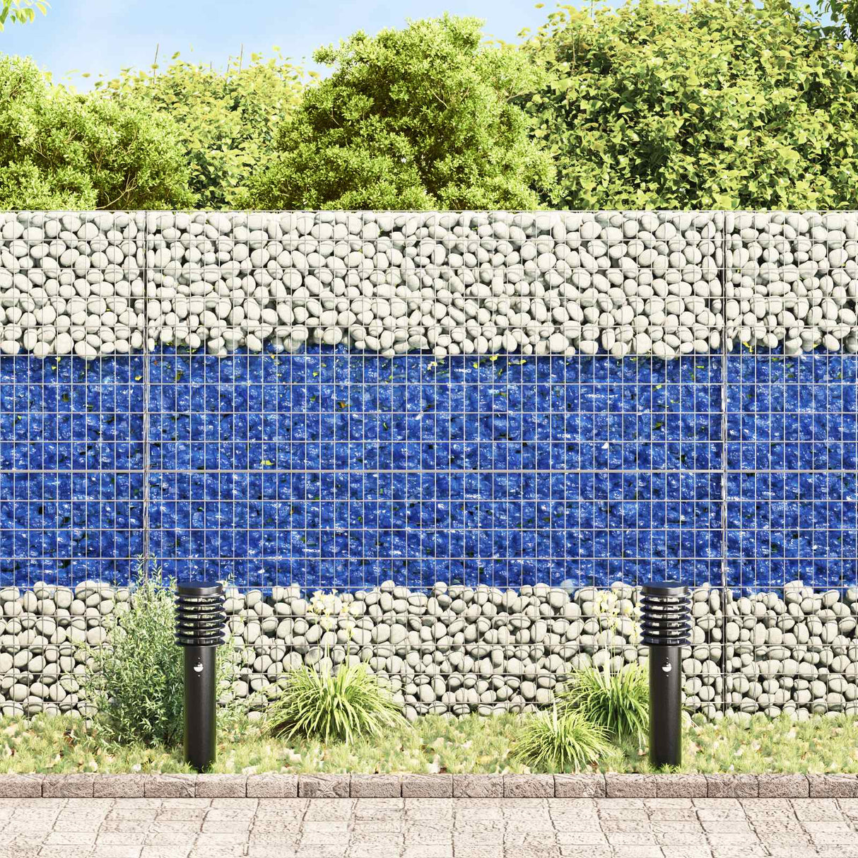 Garden Stones Blue 12 cm Glass