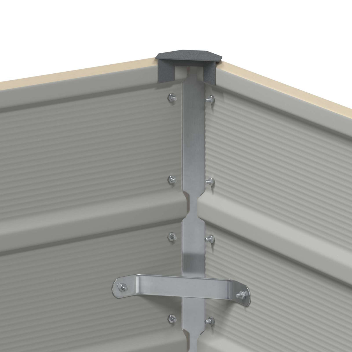 Planter Ivory 100 x 100 x 45 cm Steel