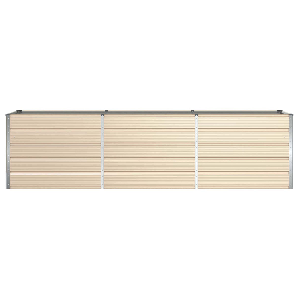 Planter Ivory 290 x 90 x 77 cm Galvanised Steel